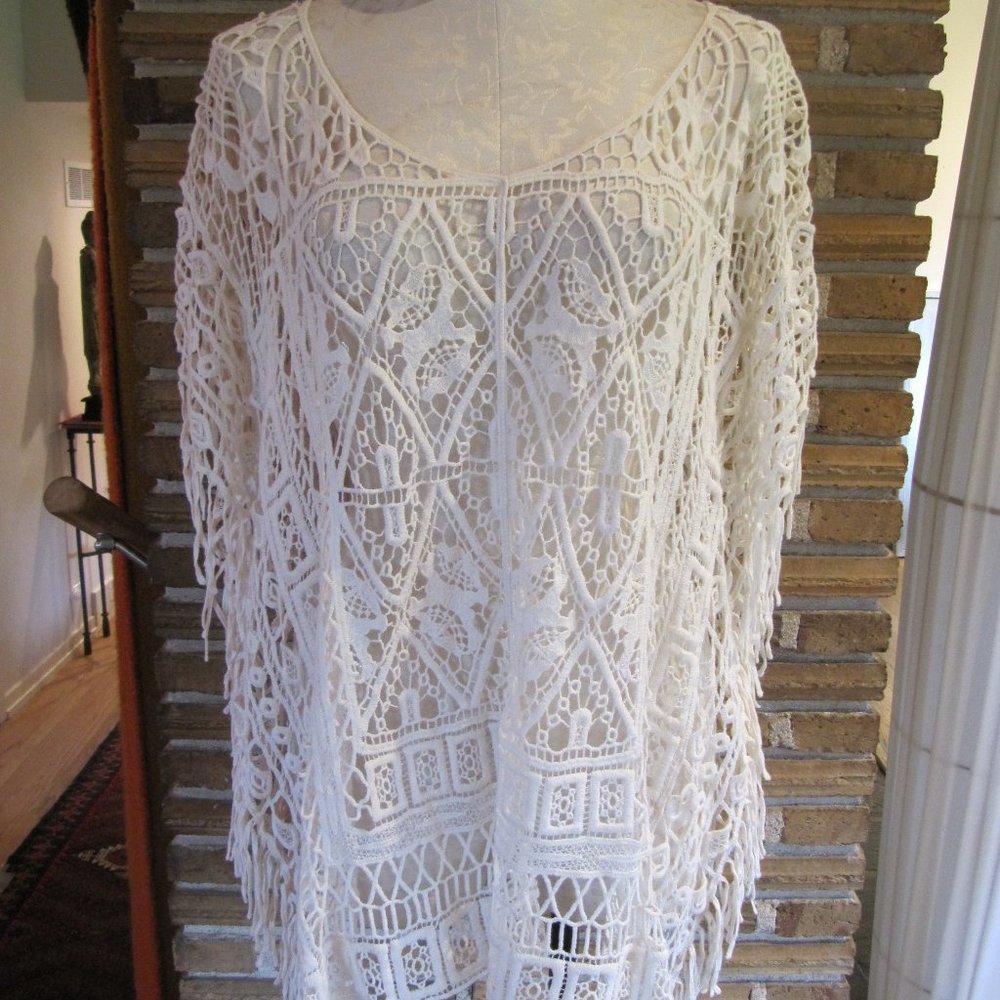 L*SPACE Crochet Cover Up, One Size, NWOT